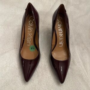 Calvin Klein Women's Dark Red Heels. Size 9.5